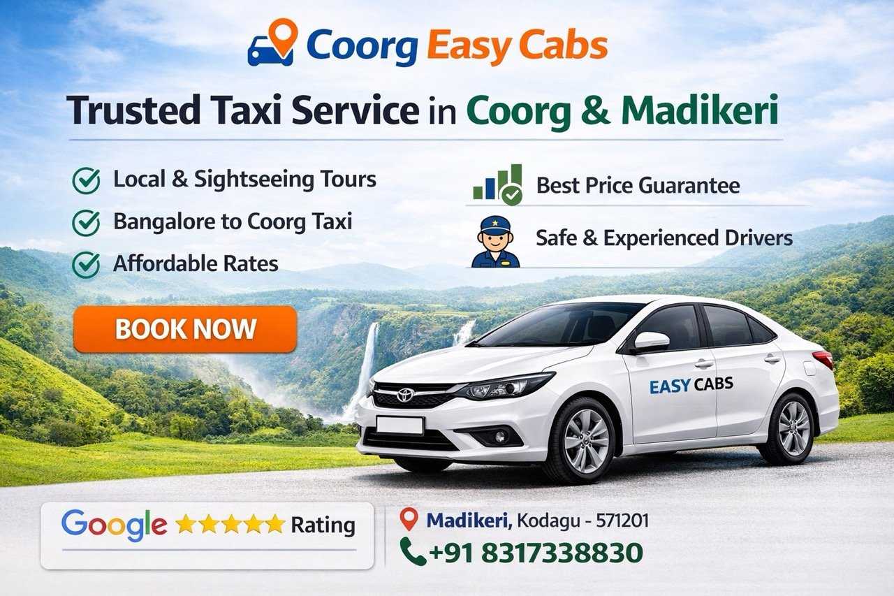 Coorg Easy Cabs top banner